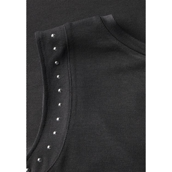 S Street One jersey top studs 323319 Antraciet